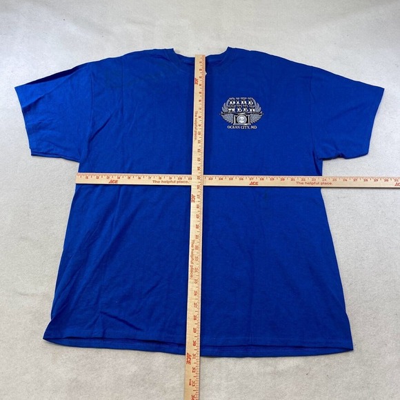 Bike Week Ocean City USA Graphic Tee Thrifted Vintage Style Size 2XL - Picture 5 of 11
